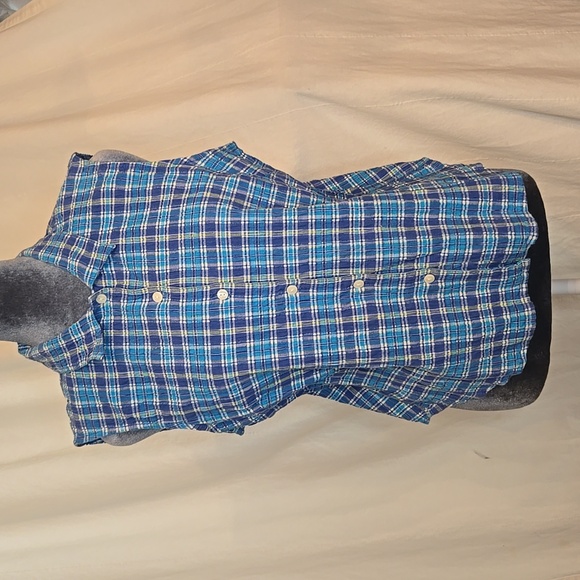 Vintage 80s/90s Austin Clothing Co. Size M Sleeveless Button Down Collared Shirt - Picture 1 of 7
